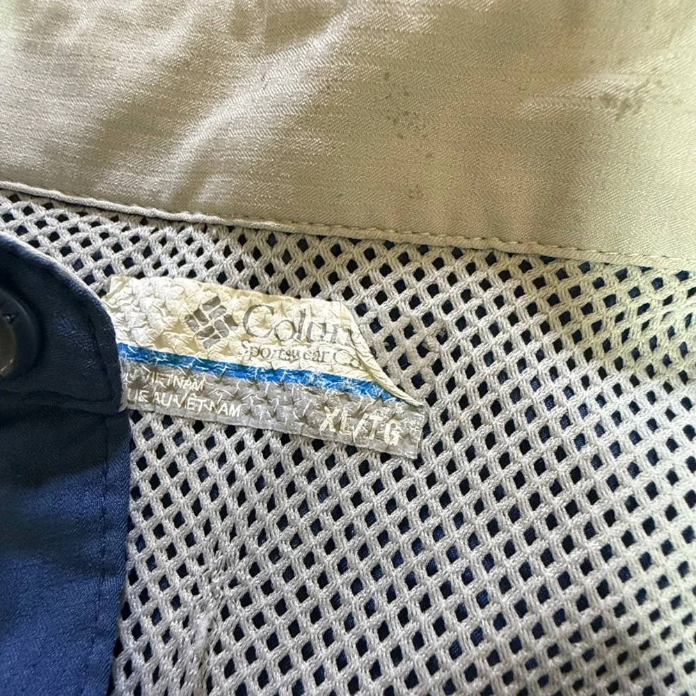 Columbia Men's Long Sleeve Fishing Shirt Omni‎ Shade Blue XL - Picture 3 of 5